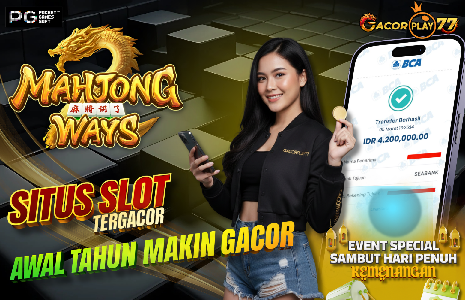 Selamat kepada user id : wes***re Wede Rp 4.200.000 di Game MAHJONG WAYS PG SOFT Cair Gk Sampe 1 Menit! Menang Mudah di Gacorplay77